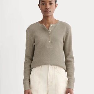 Everlane Waffle Knit Top Sz XS 047-C